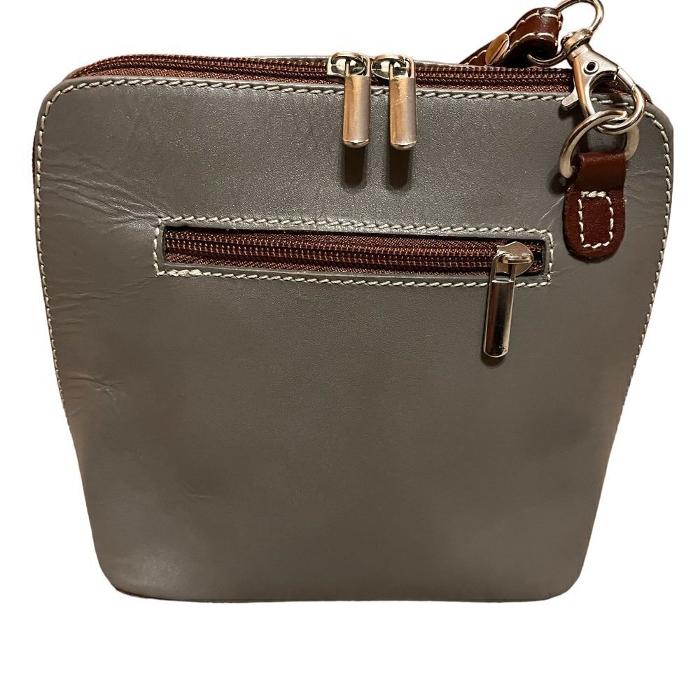 Italian Genuine Leather Vera Pelle Small Minimalist Crossbody Handbag